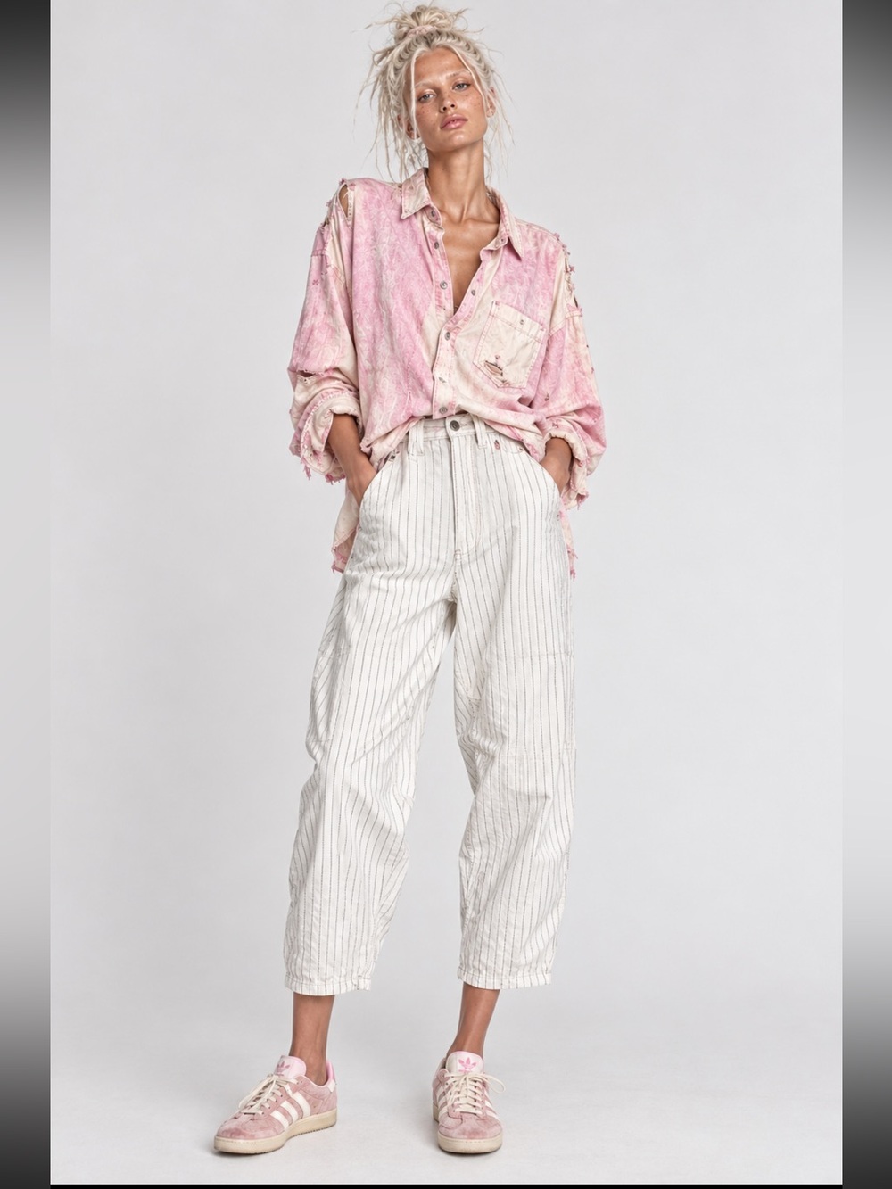 Simon Chang cropped high waist pants